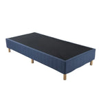 Metal Bed Frame Mattress Foundation Blue – Single - Furniture > Bedroom