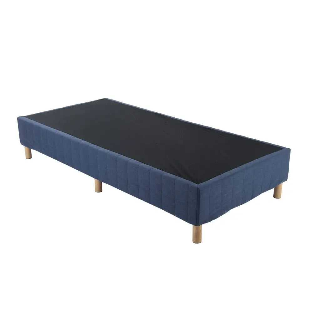 Metal Bed Frame Mattress Foundation Blue – Single - Furniture > Bedroom