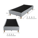 Metal Bed Frame Mattress Foundation Blue – Single - Furniture > Bedroom