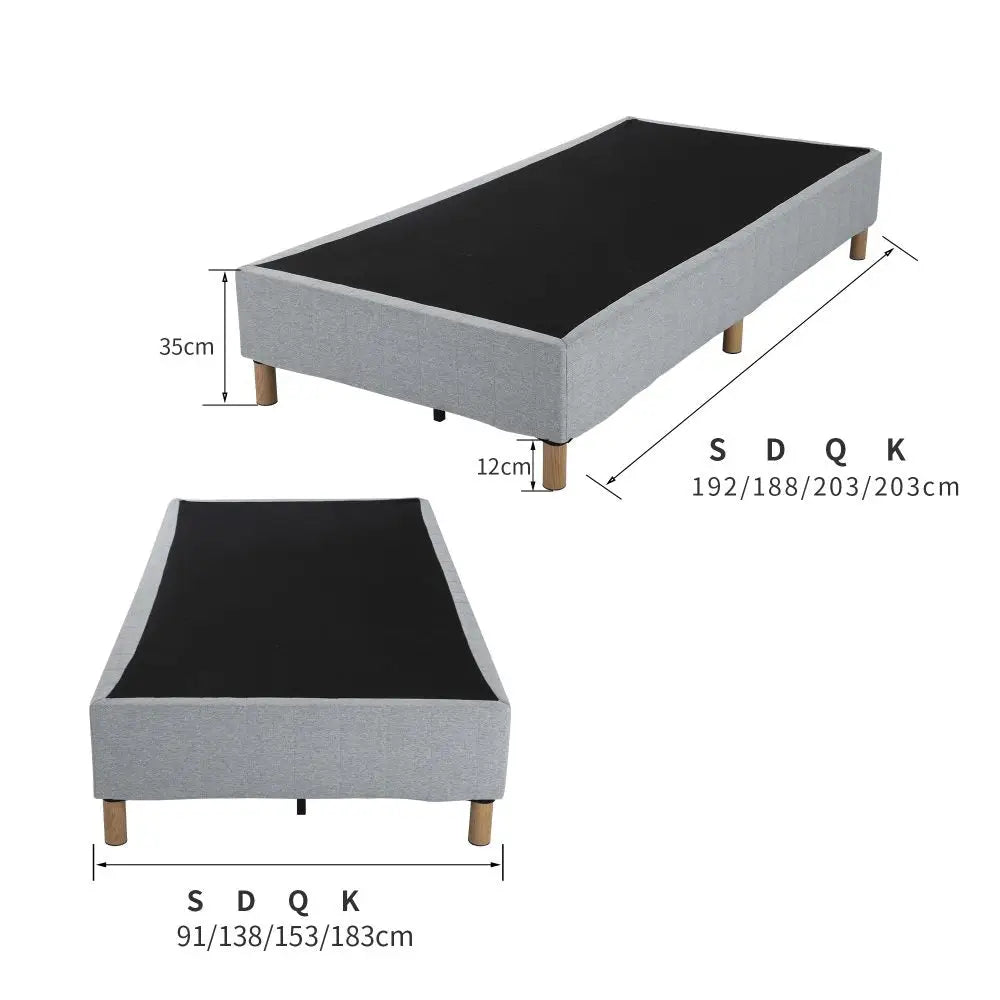 Metal Bed Frame Mattress Foundation Blue – Single - Furniture > Bedroom