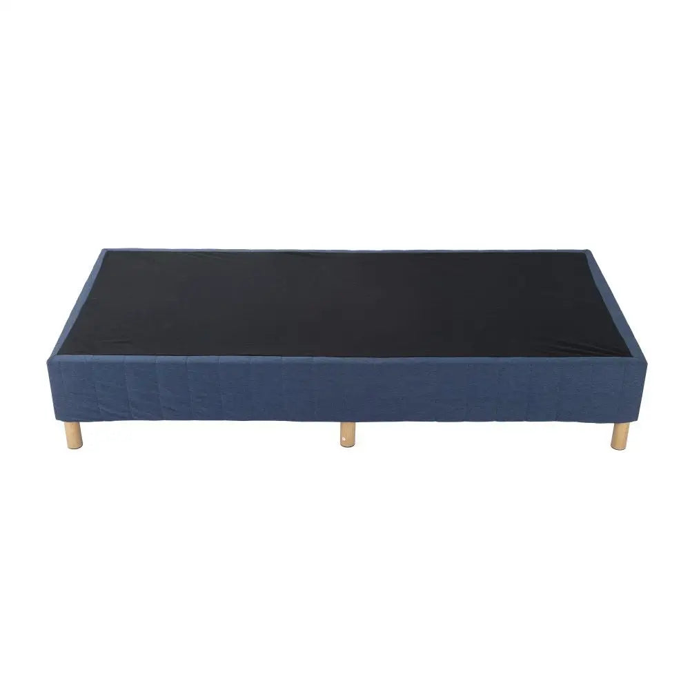 Metal Bed Frame Mattress Foundation Blue – Single - Furniture > Bedroom