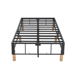 Metal Bed Frame Mattress Foundation Blue – Single - Furniture > Bedroom