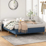 Metal Bed Frame Mattress Foundation Blue – Single - Furniture > Bedroom