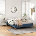 Metal Bed Frame Mattress Foundation Blue – Single - Furniture > Bedroom