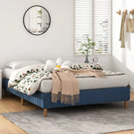 Metal Bed Frame Mattress Foundation Blue – Single - Furniture > Bedroom
