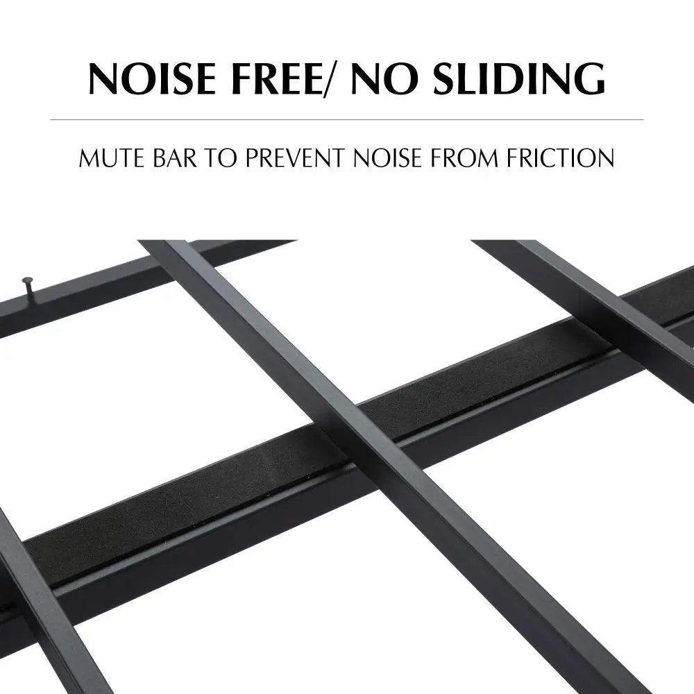 Metal Bedframe Mattress Foundation (Dark Grey) – Double - Furniture > Bedroom