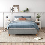 Metal Bedframe Mattress Foundation (Light Grey) – Single - Furniture > Bedroom