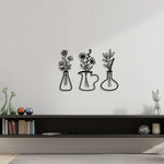 Metal Iron Flower Vase Wall Art Decoration - Home & Garden > Wall Art