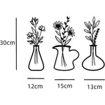 Metal Iron Flower Vase Wall Art Decoration - Home & Garden > Wall Art