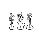 Metal Iron Flower Vase Wall Art Decoration - Home & Garden > Wall Art
