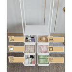 Metal Open Wardrobe Modern Storage Tall Clothes Drawers Hanger Coat Rack - Furniture > Office