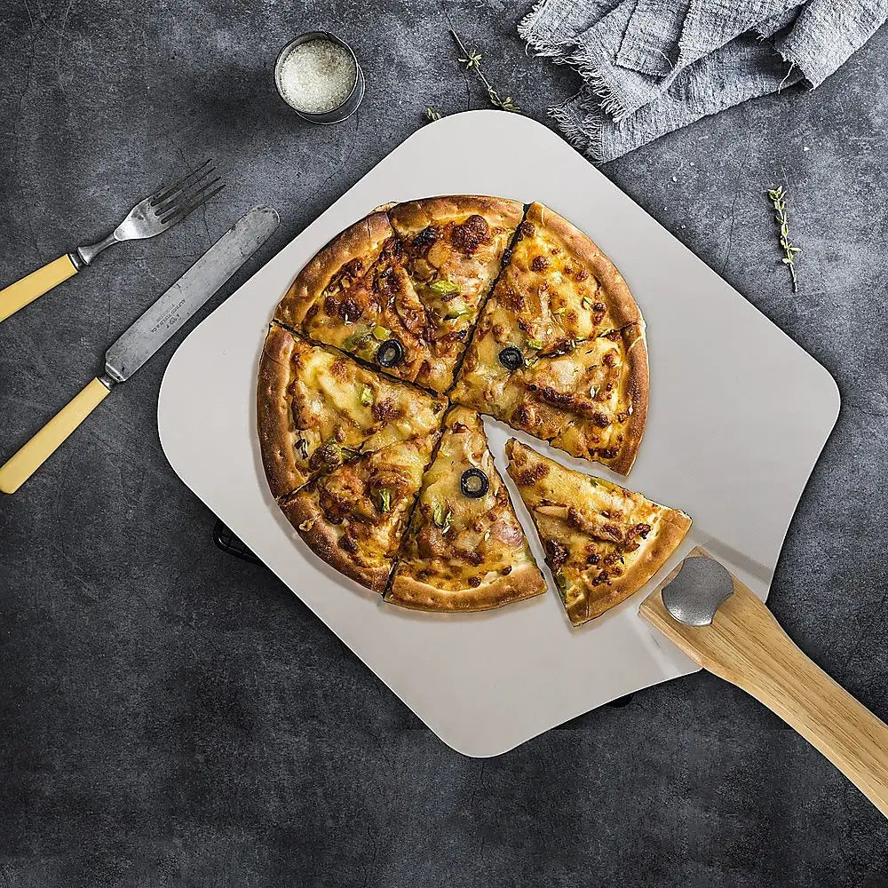 Metal Pizza Peel with Foldable Wood Handle - Home & Garden > Kitchenware