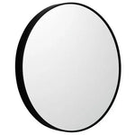Metal Round Mirror 100cm - Black - Home & Garden > Decor