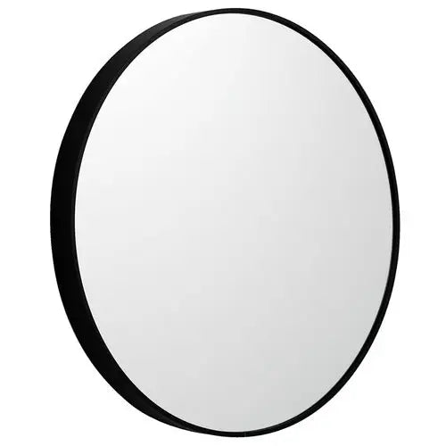 Metal Round Mirror 100cm - Black - Home & Garden > Decor