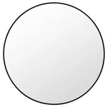 Metal Round Mirror 100cm - Black - Home & Garden > Decor