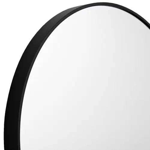 Metal Round Mirror 100cm - Black - Home & Garden > Decor