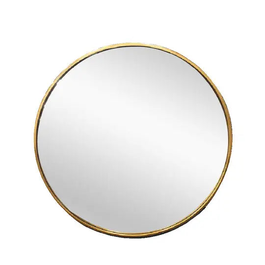 Metal Round Mirror 100cm - Gold - Home & Garden > Decor