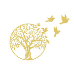 Metal Tree of Life Wall Art 7 Flying Birds Wall Sculpture - Home & Garden > Wall Art