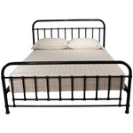 Metallica Double Bed Size Metal Frame Platform Mattress Base - Black - Furniture > Bedroom