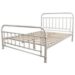 Metallica Double Bed Size Metal Frame Platform Mattress Base - White - Furniture > Bedroom