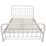 Metallica Double Bed Size Metal Frame Platform Mattress Base - White - Furniture > Bedroom