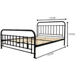 Metallica King Single Bed Size Metal Frame Platform Mattress Base - Black - Furniture > Bedroom