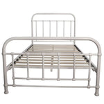 Metallica King Single Bed Size Metal Frame Platform Mattress Base - White - Furniture > Bedroom