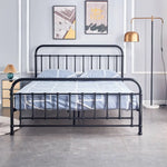 Metallica King Single Bed Size Metal Frame Platform Mattress Base - Black - Furniture > Bedroom