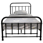 Metallica King Single Bed Size Metal Frame Platform Mattress Base - Black - Furniture > Bedroom