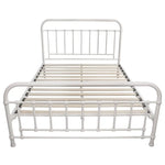 Metallica Queen Bed Size Metal Frame Platform Mattress Base - White - Furniture > Bedroom