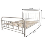 Metallica Queen Bed Size Metal Frame Platform Mattress Base - White - Furniture > Bedroom