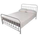 Metallica Queen Bed Size Metal Frame Platform Mattress Base - White - Furniture > Bedroom