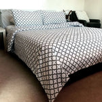 Mia White 100% Cotton Quilt Cover Set Queen - Home & Garden > Bedding > Duvet Covers