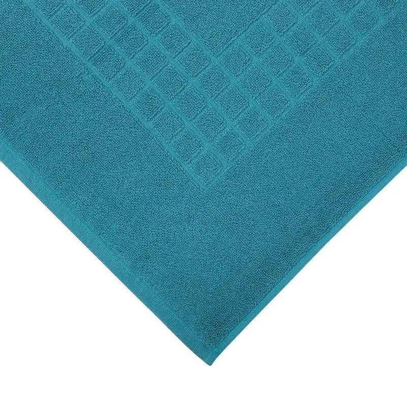 Microfiber Soft Non Slip Bath Mat Check Design (Petrol) - Home & Garden > Bathroom Accessories