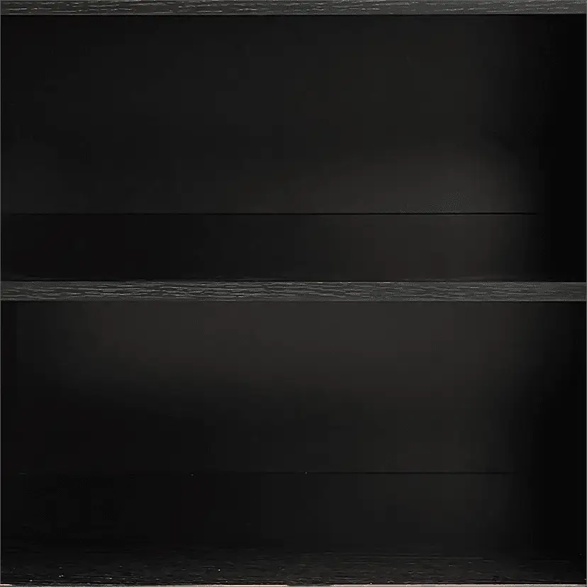 Mid-Century Black Ribbed Sideboard - Furniture > Dining