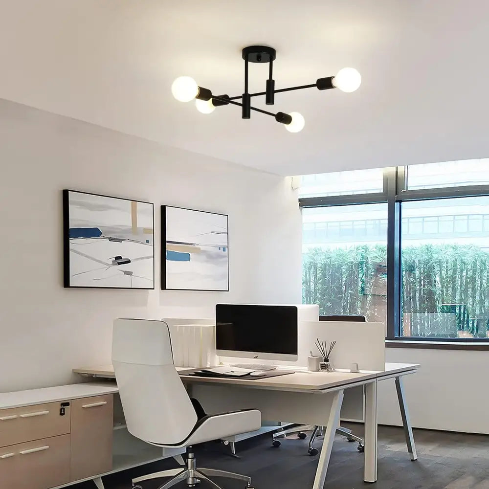 Mid Century Chandelier Modern 4-Light - Home & Garden > Lighting > Night Lights & Ambient Lighting