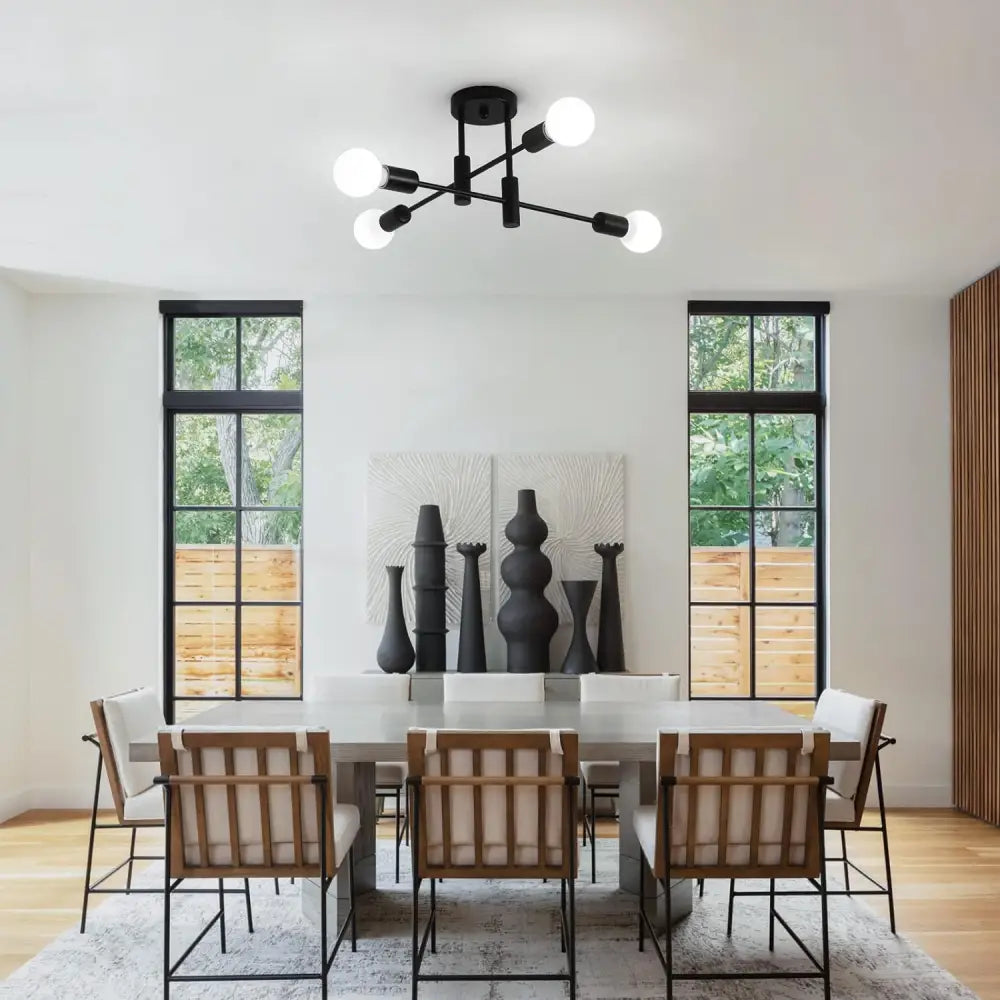 Mid Century Chandelier Modern 4-Light - Home & Garden > Lighting > Night Lights & Ambient Lighting