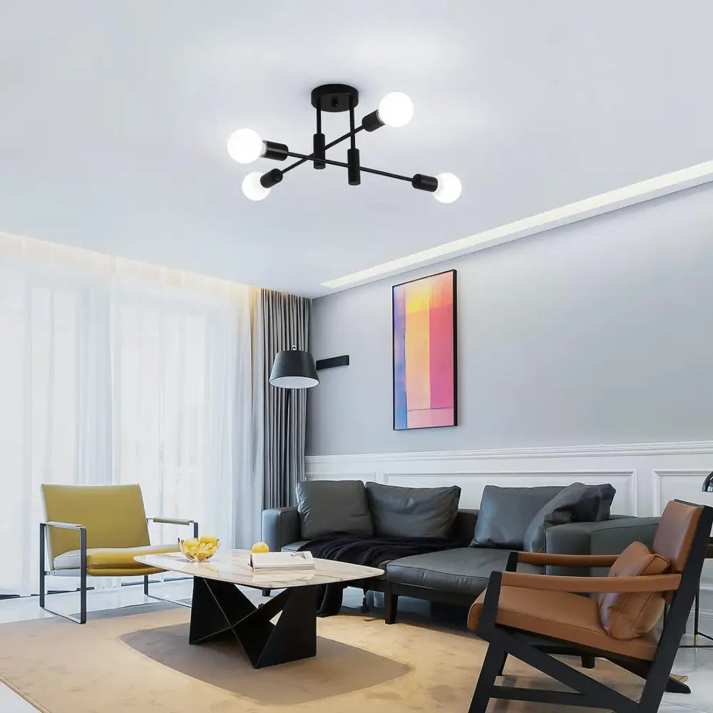 Mid Century Chandelier Modern 4-Light - Home & Garden > Lighting > Night Lights & Ambient Lighting
