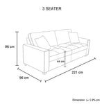 Milano 3-2 Seater Sofa Set Polyester Fabric Multilayer Two Pillows Attached Individual Pocket Spring - Furniture > Bar