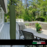 Milano 3M Outdoor Umbrella Cantilever With Protective Cover Patio Garden Shade - Green - Furniture > Outdoor > Outdoor