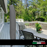 Milano 3M Outdoor Umbrella Cantilever With Protective Cover Patio Garden Shade - Grey - Furniture > Outdoor > Outdoor