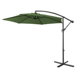 Milano 3M Outdoor Umbrella Cantilever With Protective Cover Patio Garden Shade - Green - Furniture > Outdoor > Outdoor