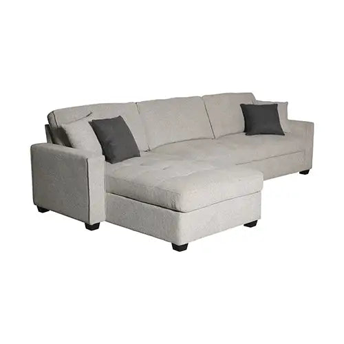 Milano Corner Sofa Chaise Polyester Fabric Multilayer Two Pillows Attached Individual Pocket Spring - Furniture > Bar