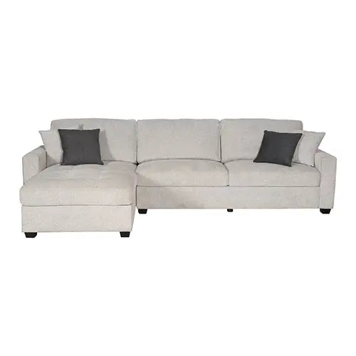 Milano Corner Sofa Chaise Polyester Fabric Multilayer Two Pillows Attached Individual Pocket Spring - Furniture > Bar