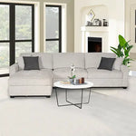 Milano Corner Sofa Chaise Polyester Fabric Multilayer Two Pillows Attached Individual Pocket Spring - Furniture > Bar