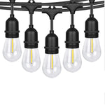 Milano Decor Edison Globe Solar Powered Lamp String Lights - White - 20 Lights - Home & Garden > Lighting
