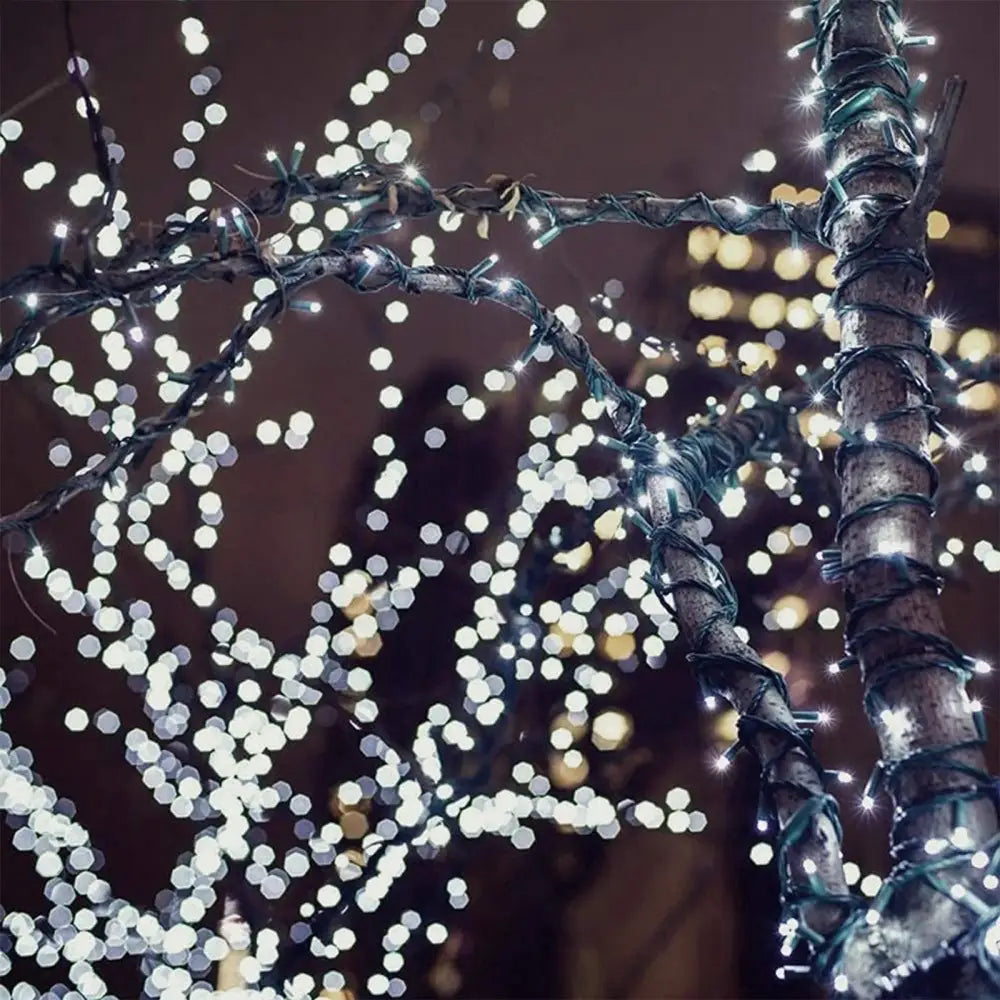 Milano Decor Outdoor LED Plug In Fairy Lights - White - 200 Lights - Home & Garden > Lighting