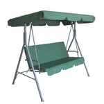 Milano Outdoor Swing Bench Seat Chair Canopy Furniture 3 Seater Garden Hammock - Dark Green - Furniture > Outdoor