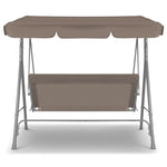 Milano Outdoor Swing Bench Seat Chair Canopy Furniture 3 Seater Garden Hammock - Coffee - Furniture > Outdoor
