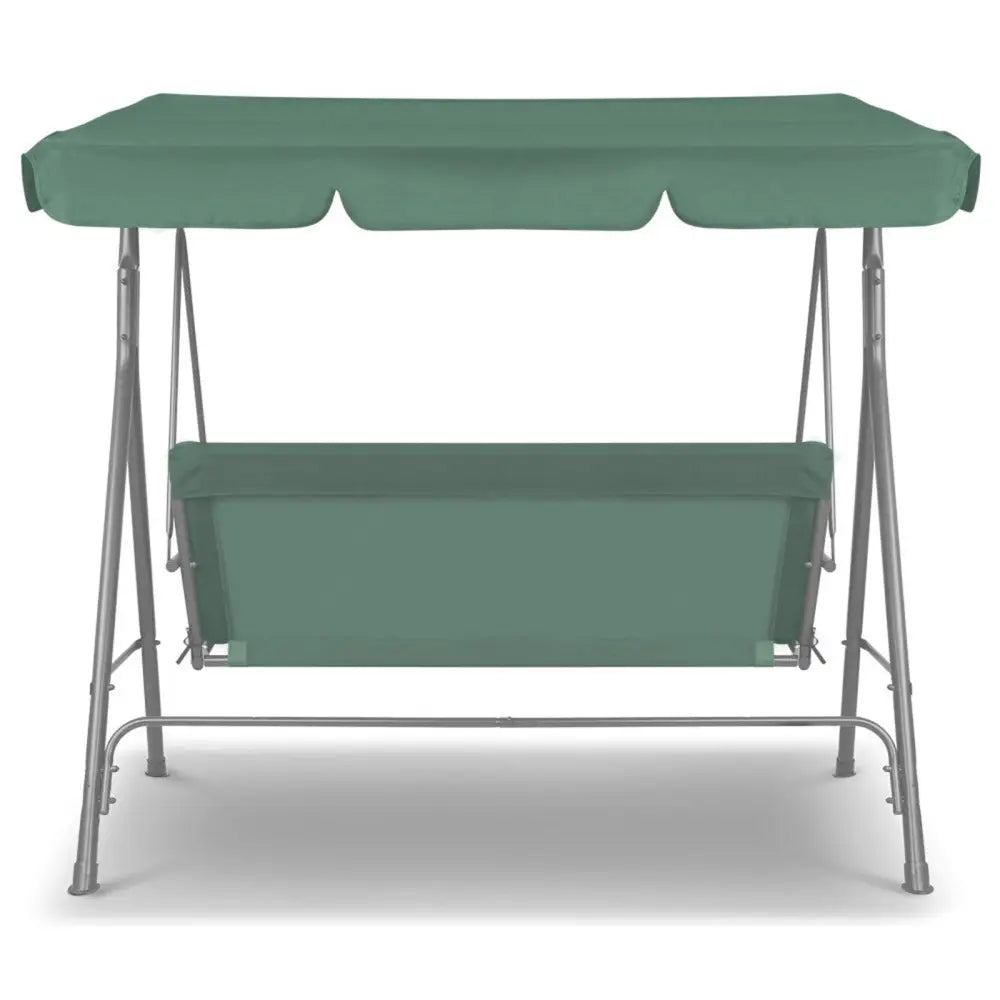 Milano Outdoor Swing Bench Seat Chair Canopy Furniture 3 Seater Garden Hammock - Dark Green - Furniture > Outdoor